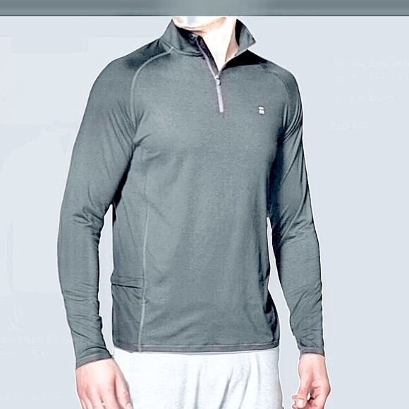 Tommy John Performance Tech Quarter Zip Pullover in Grey XL - Picture 10 of 10